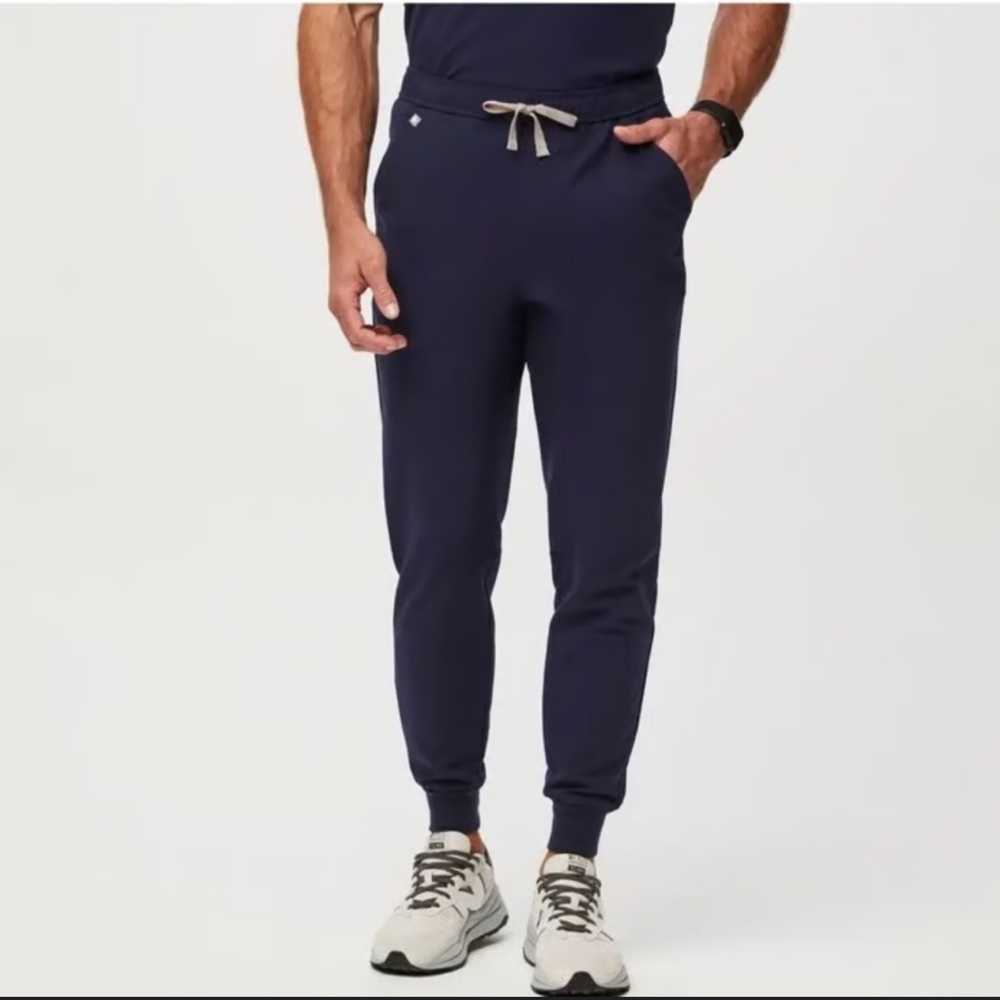 FIGS Tansen Navy Jogger Scrub Pants Men’s Small Tall Slim Fit Comfy Antiwrinkle